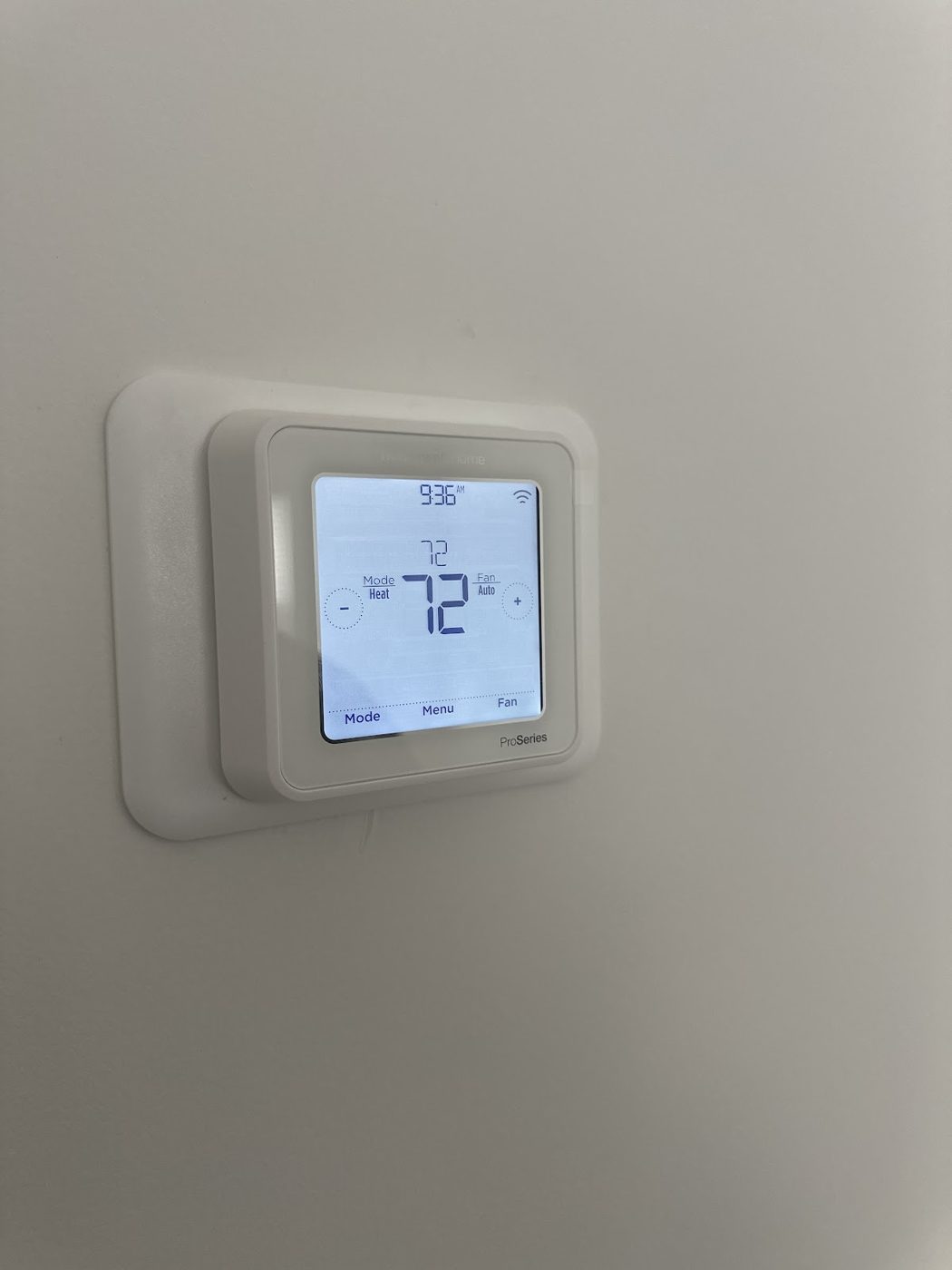 Smart thermostat installed